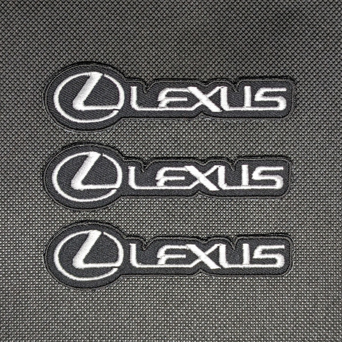 LEXUS レクサス エンブレム アイロン 刺繍ワッペン 3枚セット_画像1