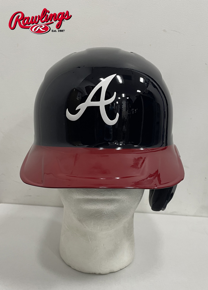 【送料無料】Rawlings ローリングス MLB Authentic Helmet 実物ヘルメット アトランタブレイブス 右打ち 野球 rwmlbmr-abの画像1