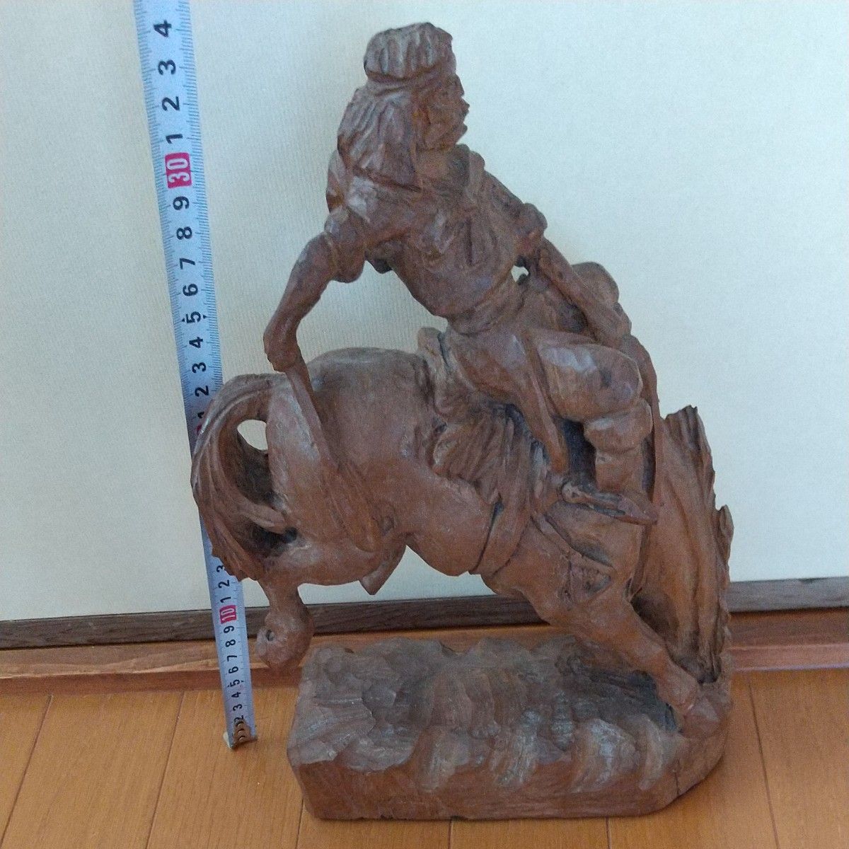 置物   木彫りの馬  アンティーク