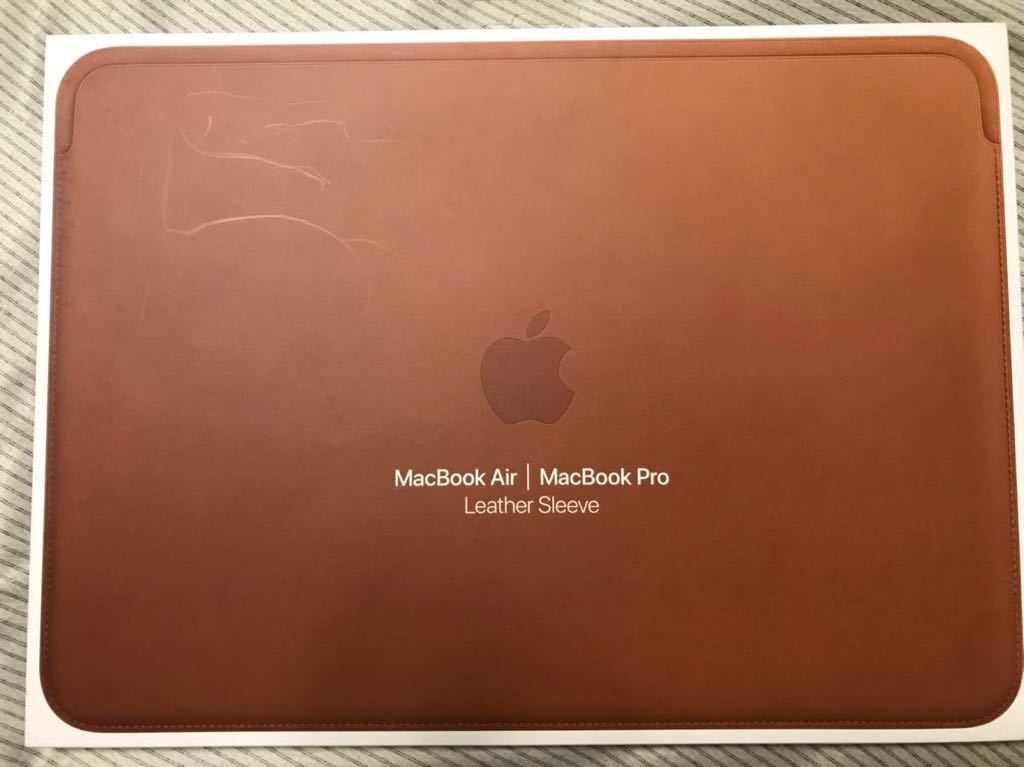 【新品・未開封】アップル Apple 13インチMacBook Pro MacBook Air用レザースリーブ [サドルブラウン] 【純正品】_画像1