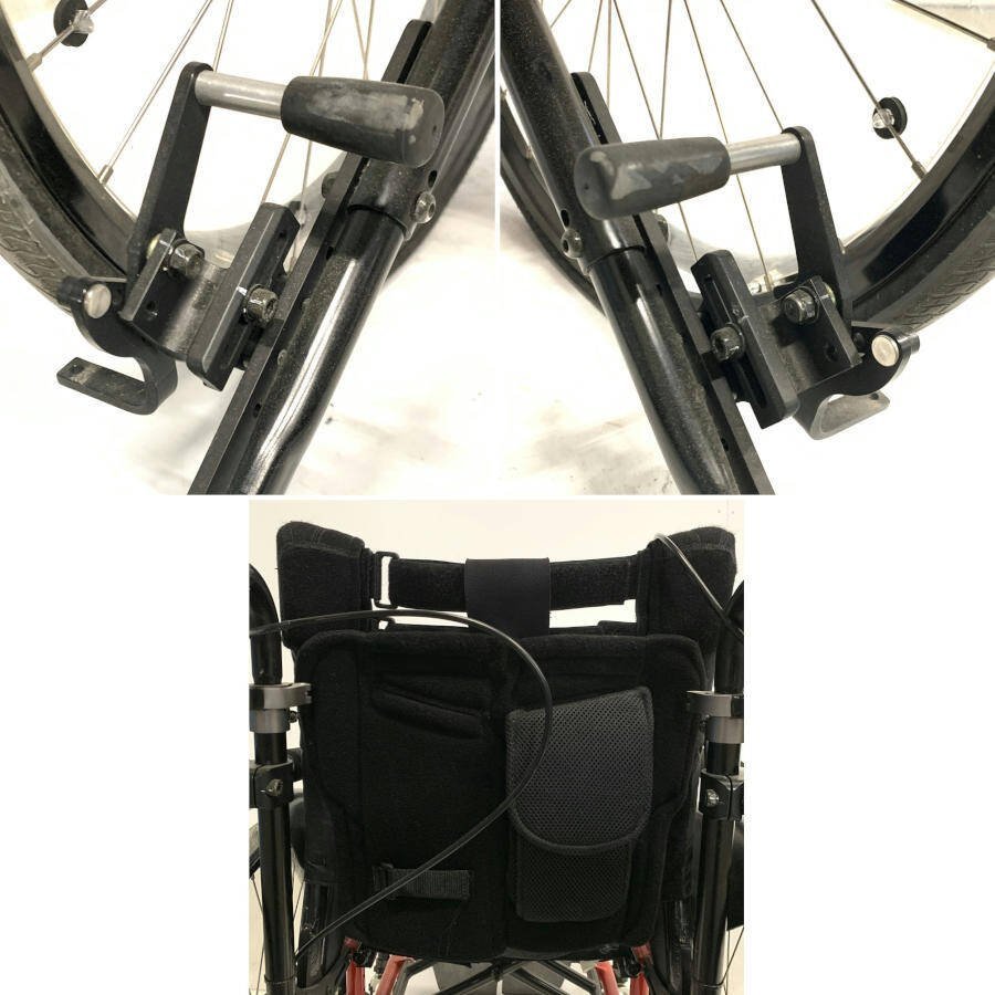 オーエックス NEO PLUS 車椅子　本体サイズ(広げた状態)≒W600 H920 D1000(mm) 閉じた状態の幅≒W420mm＊ジャンク品_画像10