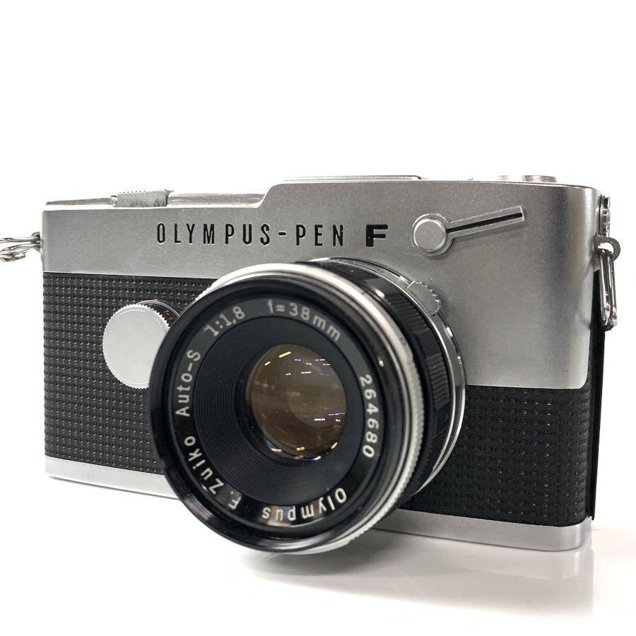 OLYMPUS PEN-FT オリンパス ペン ハーフサイズカメラ　レンズ:Olympus/F.Zuiko Auto-S 1:1,8 f=38mm カバー/ストラップ付き●現状品_画像2