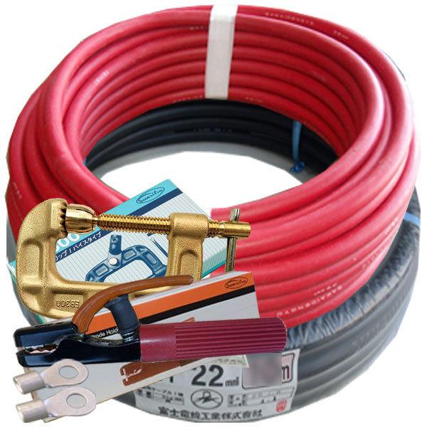 70000-387 22スケ 15m（赤色10m／黒5m）付属品付き 溶接用WCT キャブタイヤ/キャプタイヤケーブルの画像1