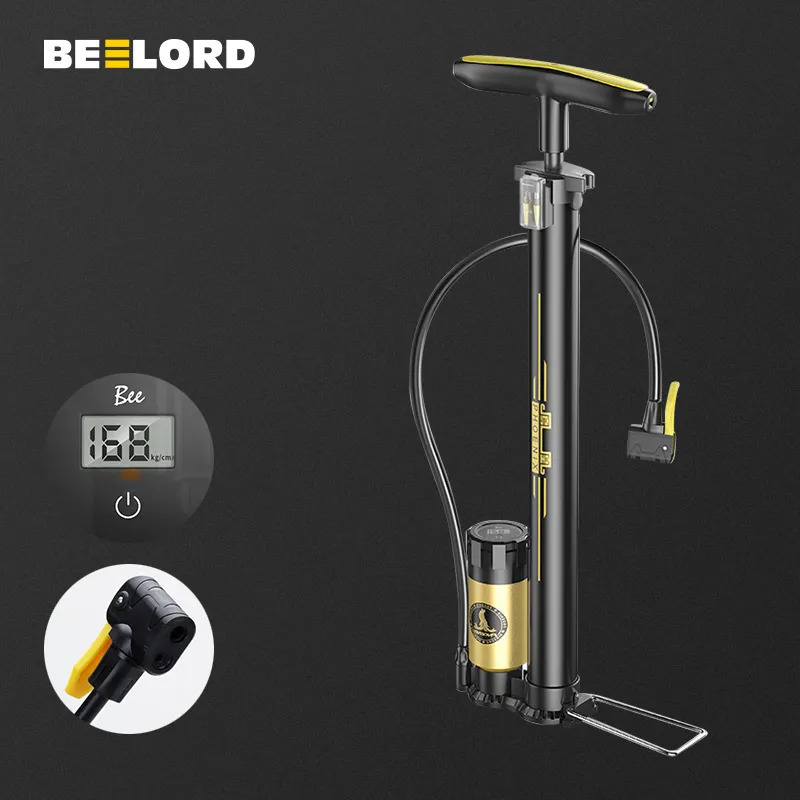 大人気 Beelord 自転車用の超高圧ポンプ ゲージ付き 最大圧力計160psi 自転車用タイヤ用アクセサリー