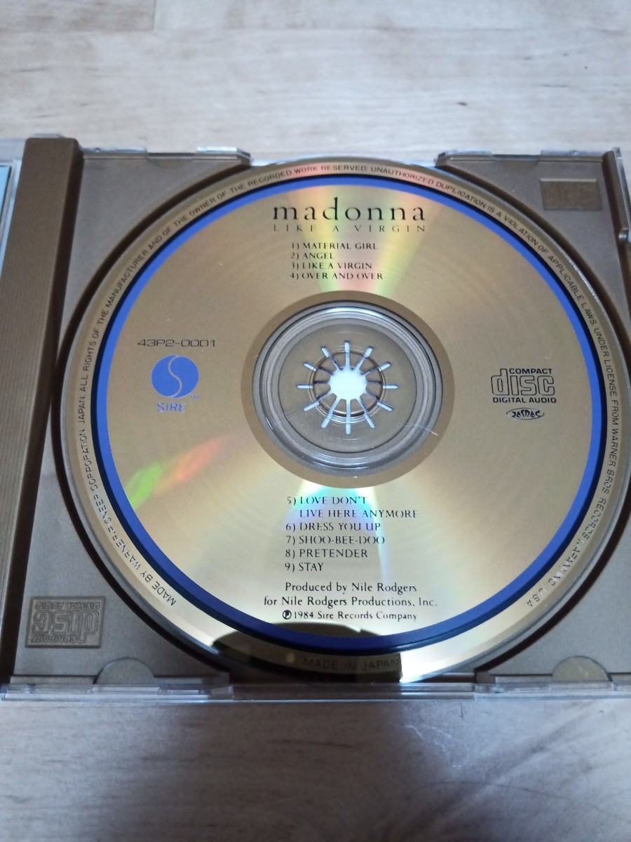【送料無料】マドンナ／ライク・ア・ヴァージン MADONNA LIKE A VIRGIN 43P2-0001 国内盤ゴールドCD　GOLD _画像3