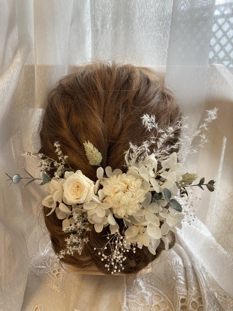 *pure flower* head dress * preserved & dry flower *No.168* Japanese clothes hair ornament coming-of-age ceremony The Seven-Five-Three Festival hair parts colorful wedding kimono long-sleeved kimono 