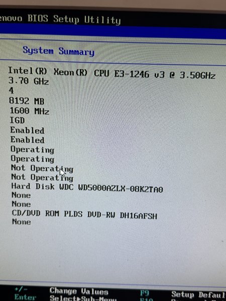 「岐阜発送」2310043　Lenovo　ThinkStation P300　Xeon E3-1246 v3　メモリ8GB　HDD500GB　BIOS起動確認済　中古現状品_画像6