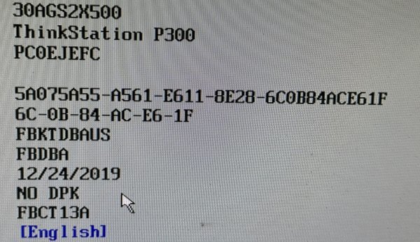 「岐阜発送」2310043　Lenovo　ThinkStation P300　Xeon E3-1246 v3　メモリ8GB　HDD500GB　BIOS起動確認済　中古現状品_画像7