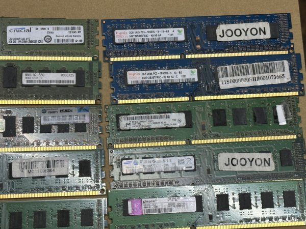 「岐阜発送」07193　デスクトップ用メモリ　メーカー混在　DDR3　2GB　50枚セット　動作未確認　ジャンク品_画像7
