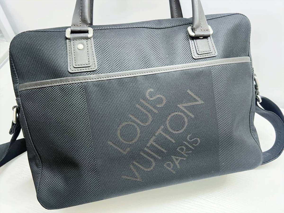 美品　Louis Vuitton　ルイヴィトン　ダミエジェアン　 ヤック　ロゴ　2WAY　ビジネスバッグ　ノワール　M93082_画像2