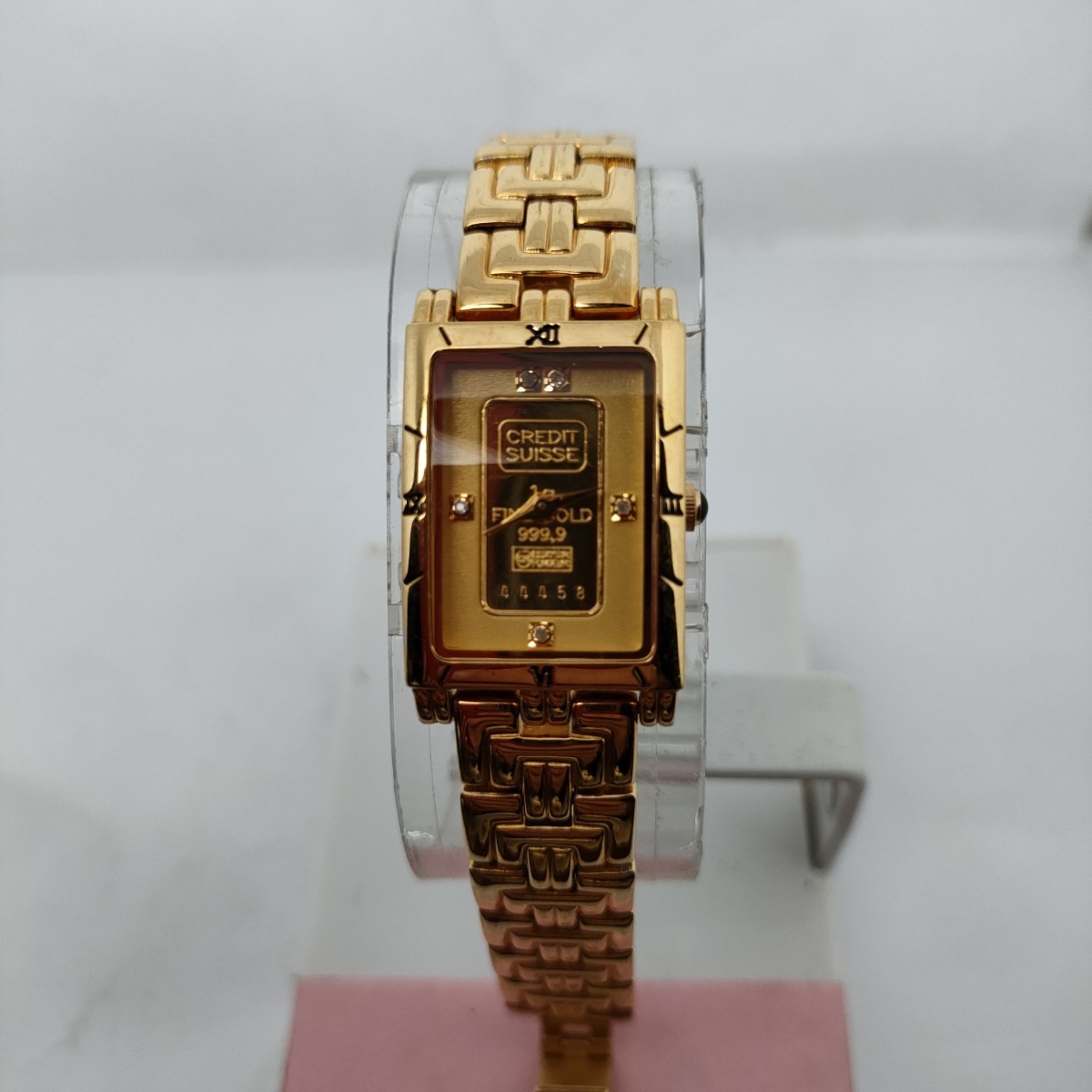 ゴールド インゴット 1g クレディ スイス レディース 腕時計 ダイヤ5石 CREDIT SUISSE