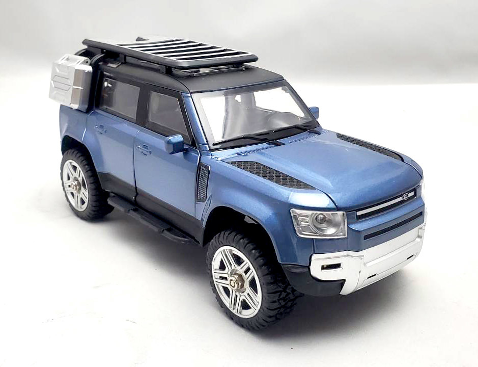 新品同様 1/24 SG 2403 4WD RC Land Rover Defender 110 LED オフロードラジコンカー ランドローバー メタルボディ ブルー