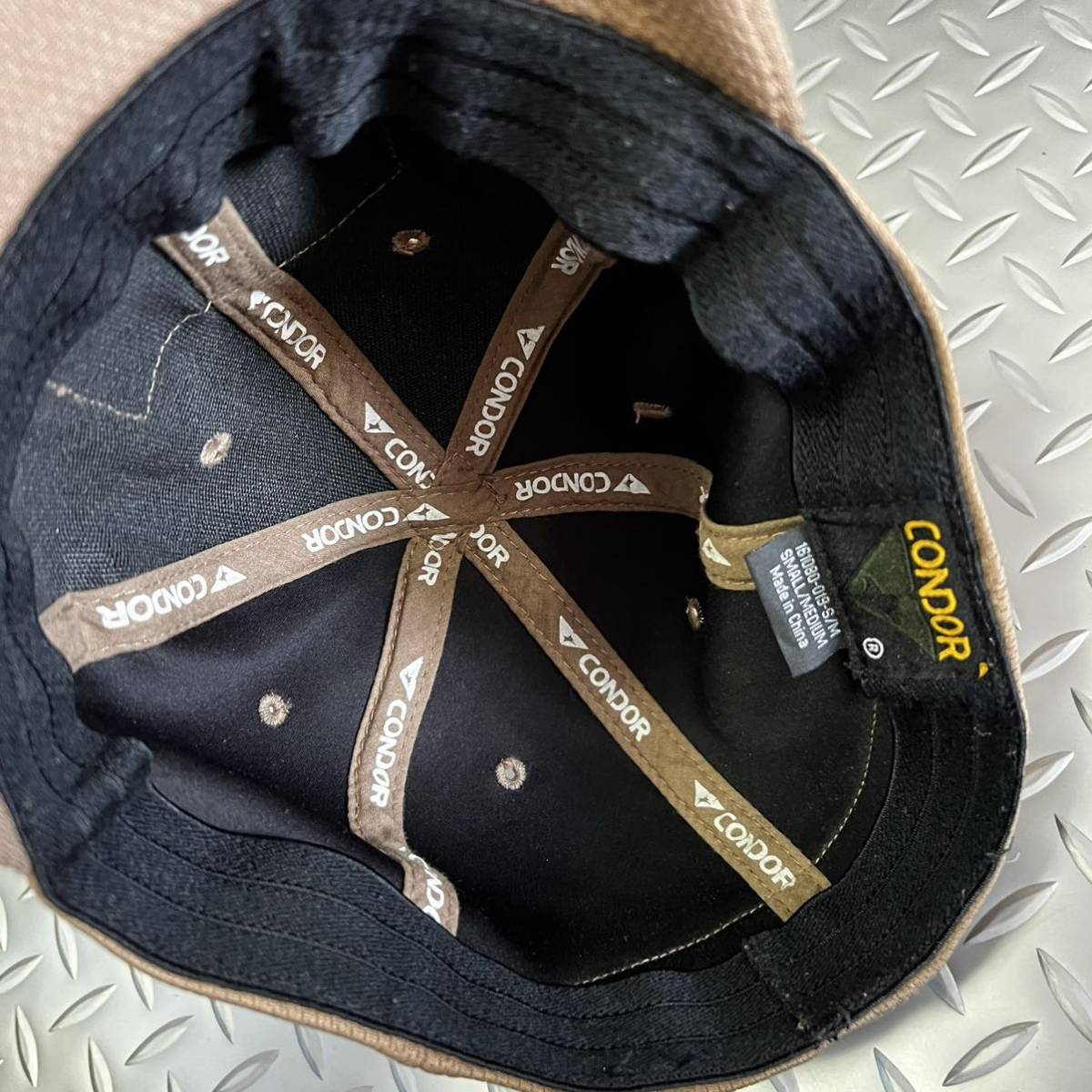 米軍放出品　沖縄 CONDOR CAP コンドル ベルクロ オシャレ ファッション 帽子 コヨーテSMALL/MEDIUM (INV LM47)_画像6