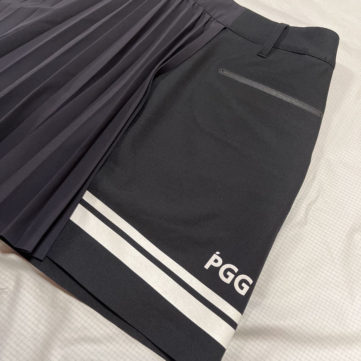 美品正規品 パーリーゲイツ PGG 美形 アシンメトリー スカート