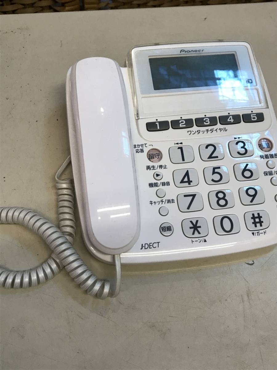 ◎ヤYS2905★Pioneer　パイオニア　デジタルコードレス留守番電話機 ホワイト TF-SE10S-W　コードレス子機1台　ECM