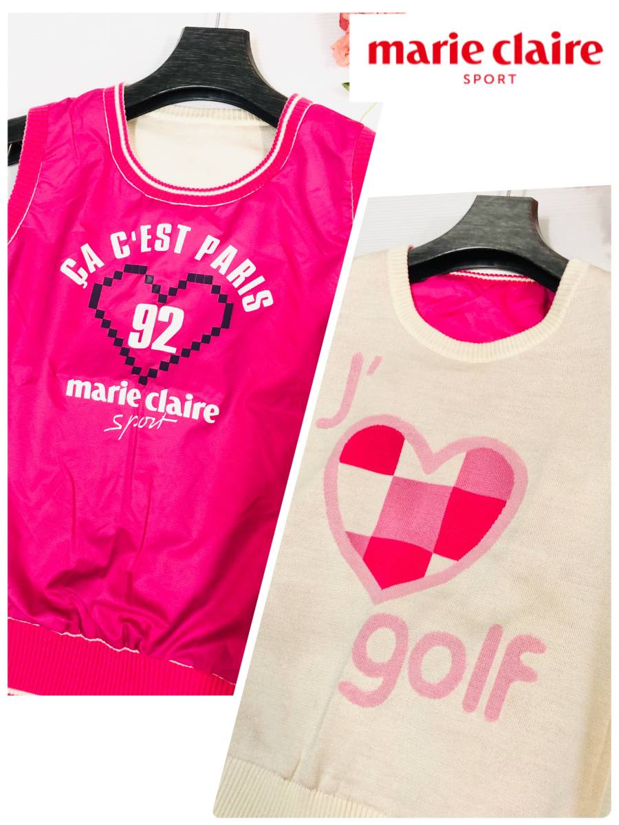 新しく着き 未使用 marie claire sport マリクレール 異素材デザイン