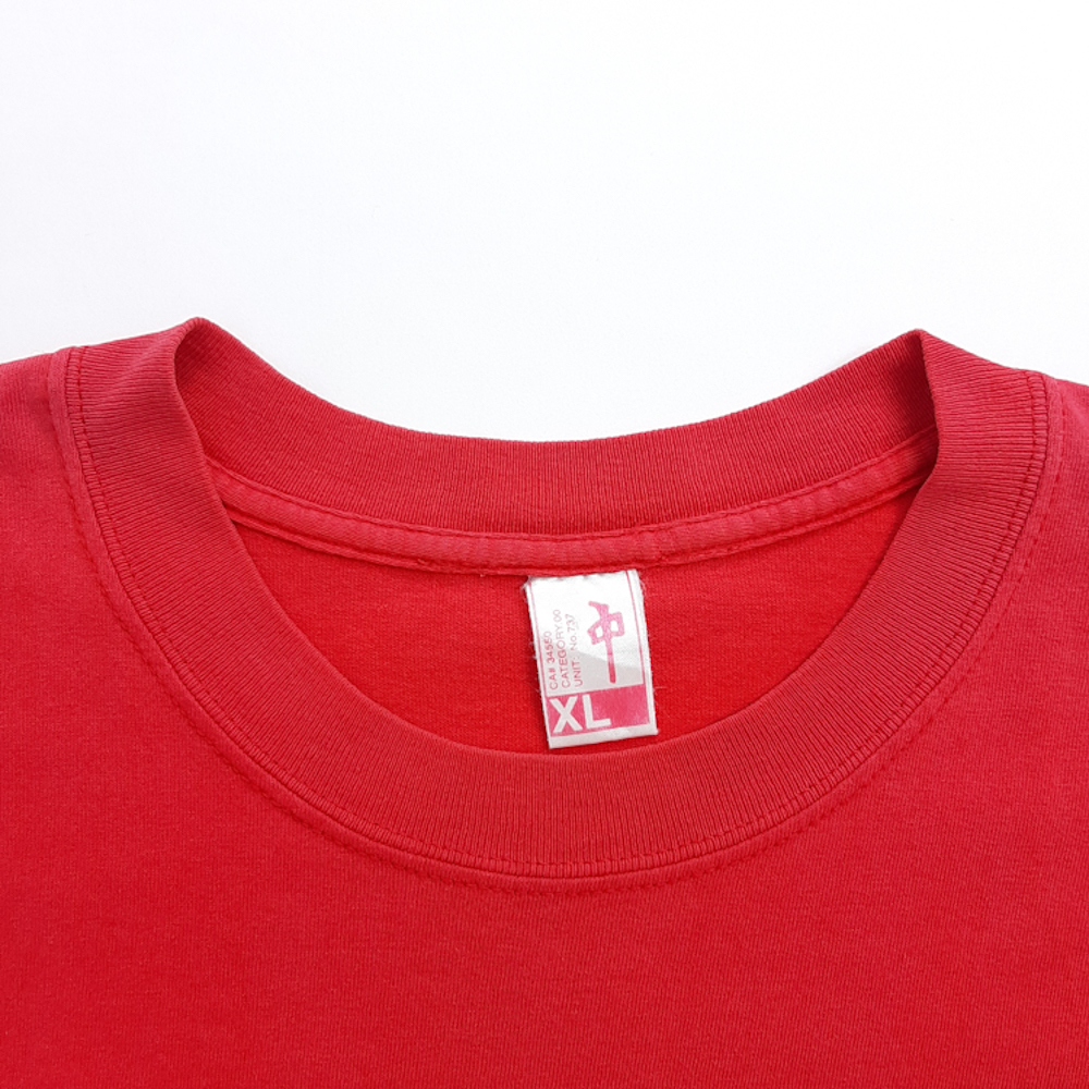 カナダ製 「中」 Tシャツ 赤 XL 漢字_画像3