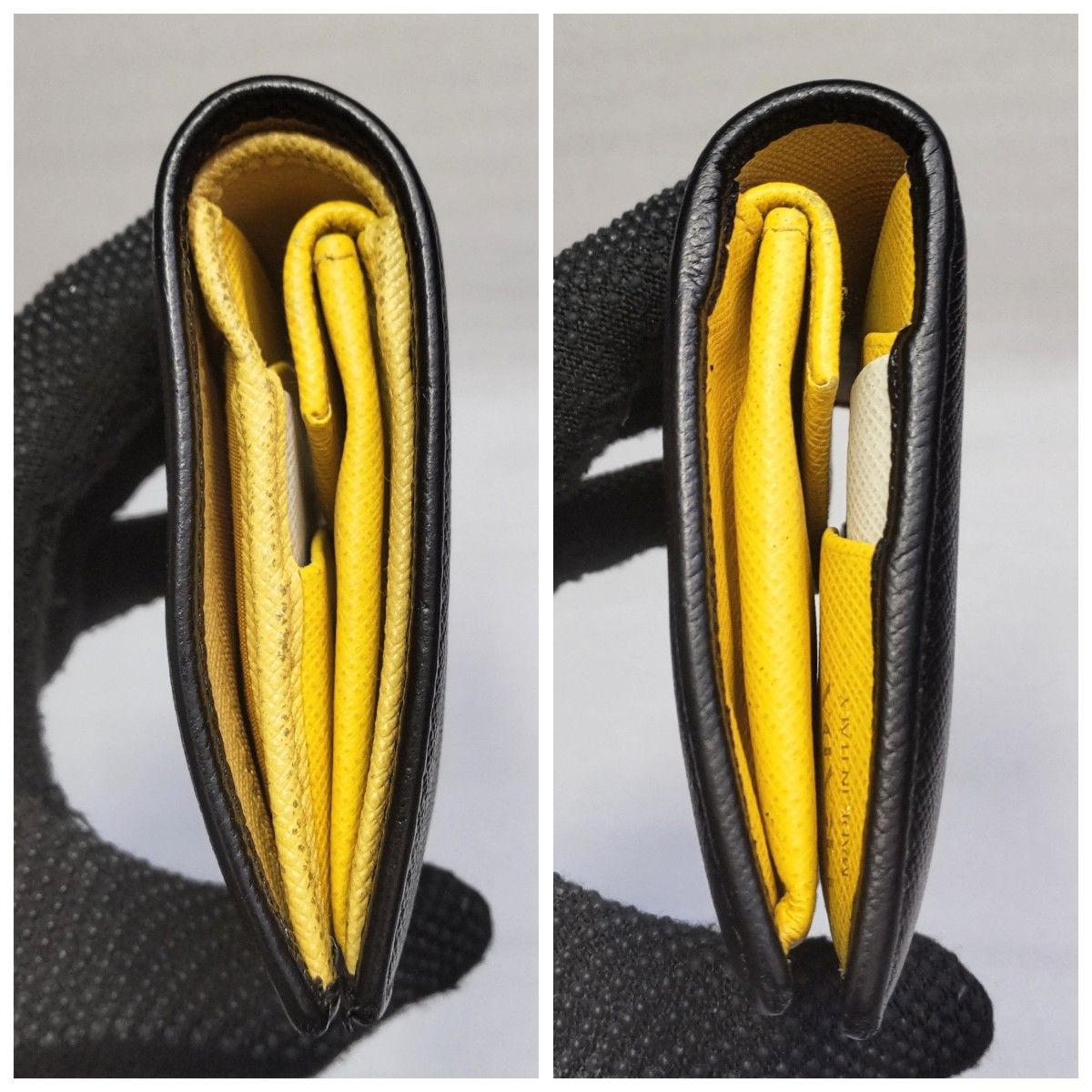PRADA プラダ 財布 二つ折り財布 サフィアーノ ブラック バイ PRADA プラダ 財布 二つ折り財布 サフィアーノ ブラック バイ