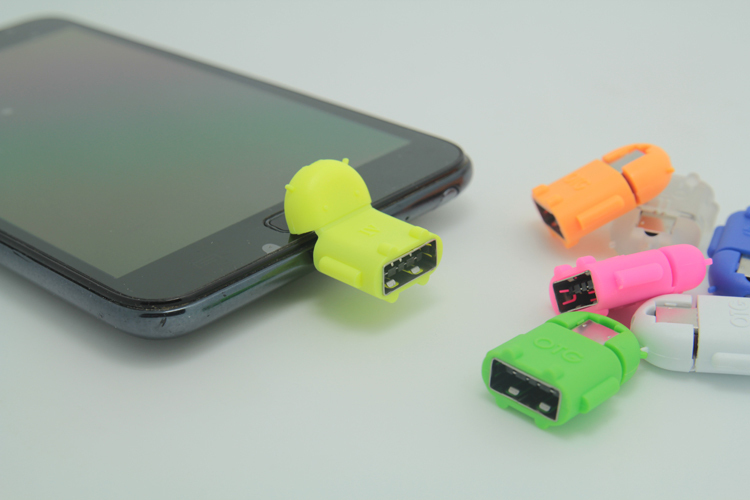 ★ ドロイド君 USB A(メス) - MicroUSB(オス) 変換アダプタ 各色あり 送料安い ★_画像4