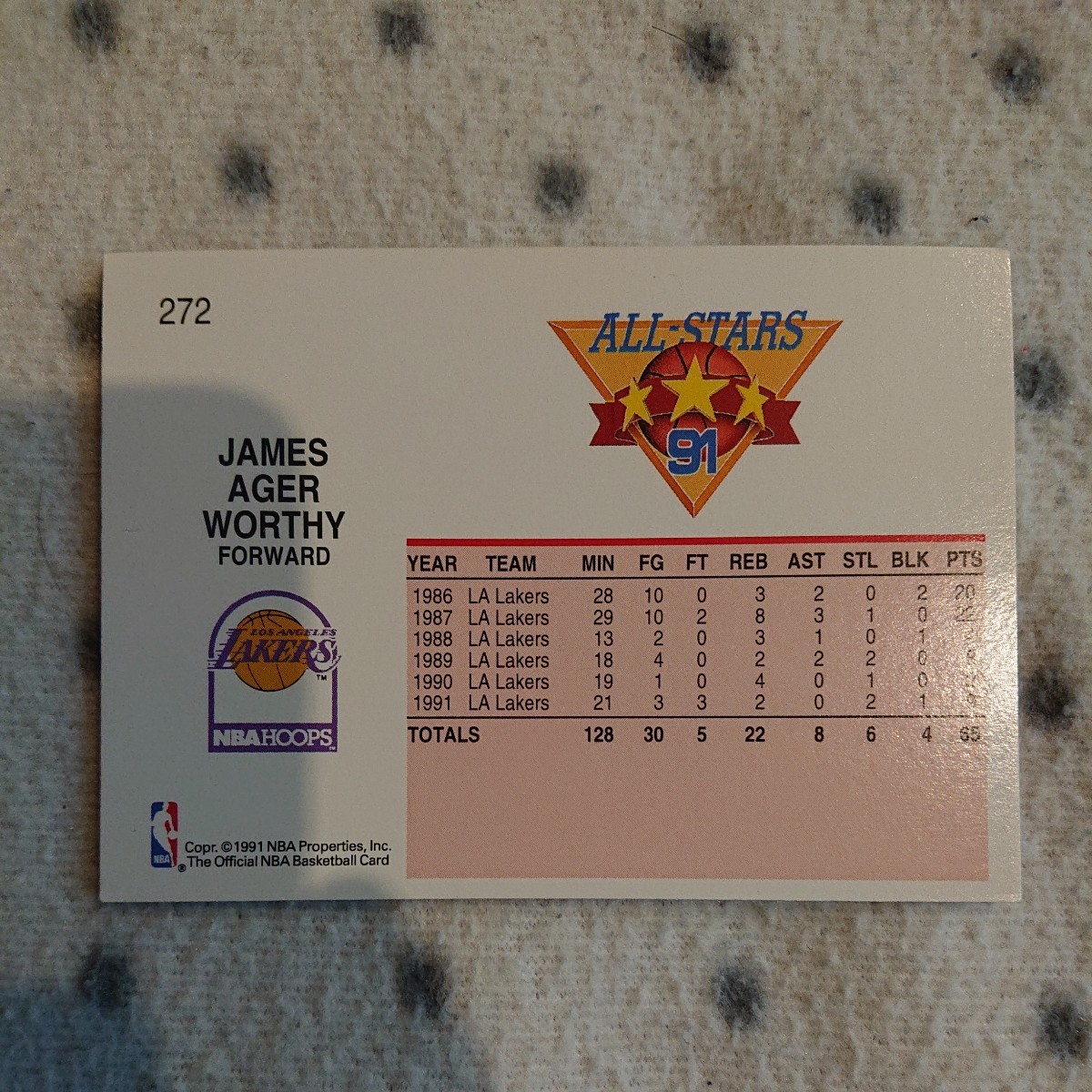 HOOPS 1991 ☆ ALL-STARS 91 2枚セット ☆ KEVIN JOHNSON , JAMES WORTHY ☆ NBA ALL-STAR WEEKEND CHARLOTTE_画像5