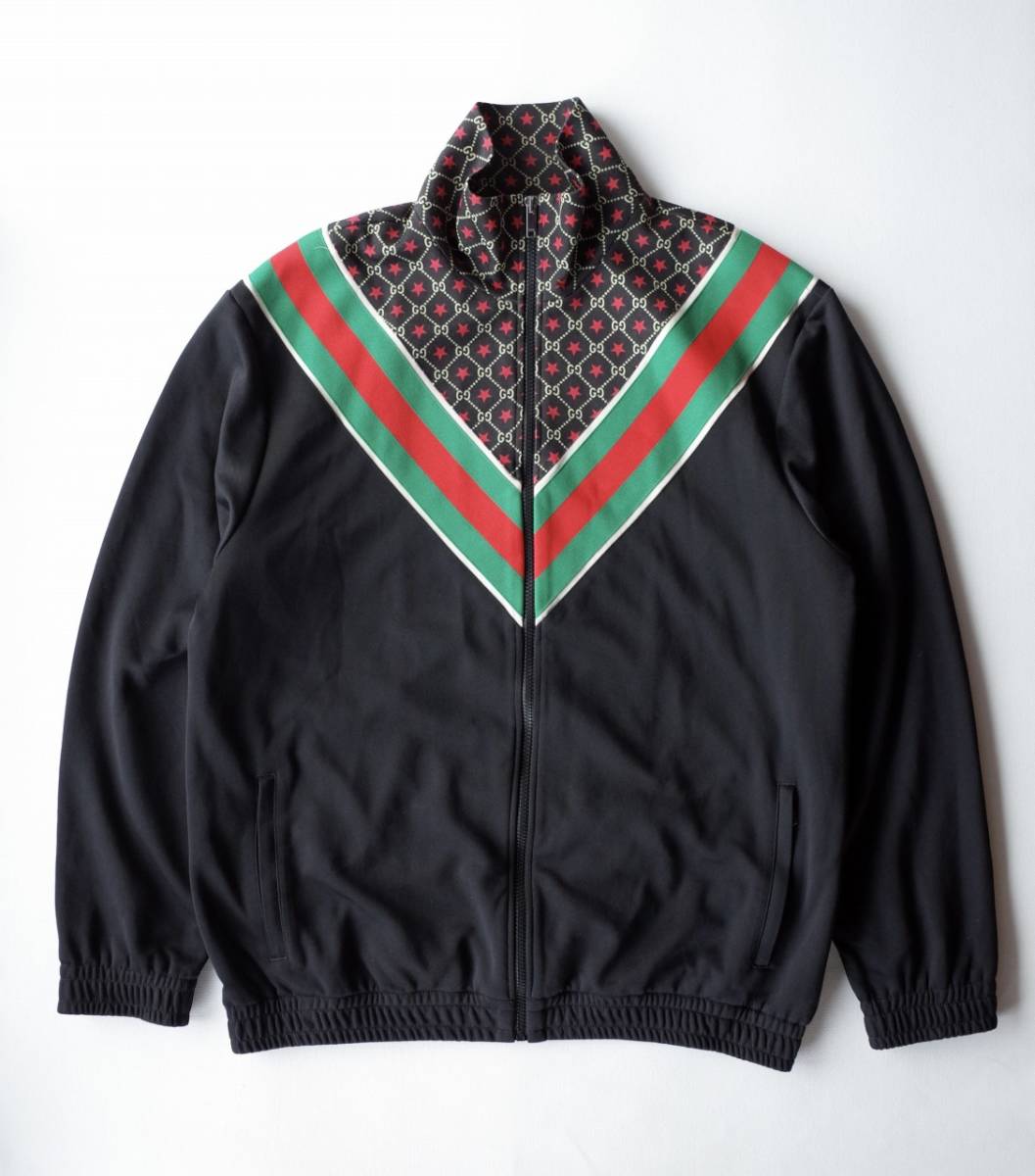 美品】 GUCCI グッチ ZIP OVER JKT TECHNICAL JERSEY GGスター