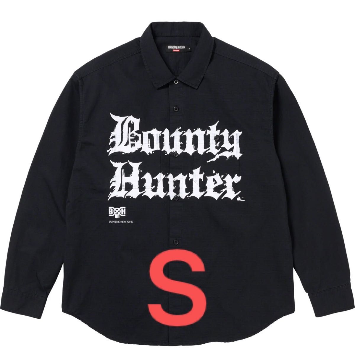 Supreme/Bounty Hunter Ripstop Shirt 黒Sシュプリームバウンティハンターリップストップシャツ 