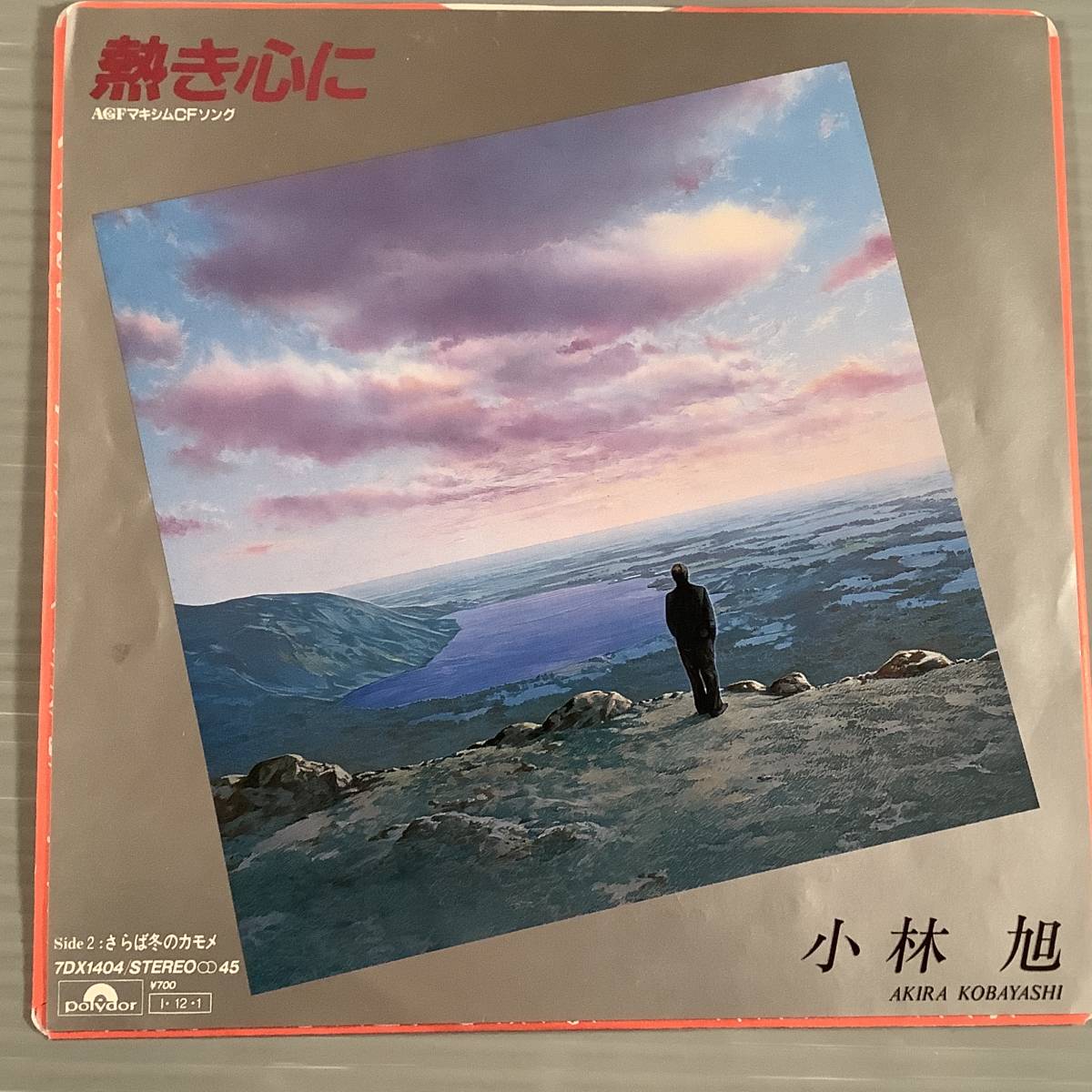 シングル盤(EP)◆小林 旭『熱き心に』作詞：阿久悠 作曲：大滝詠一『さらば冬のカモメ』作曲：大野克夫◆ジャケット違い美品！_画像1