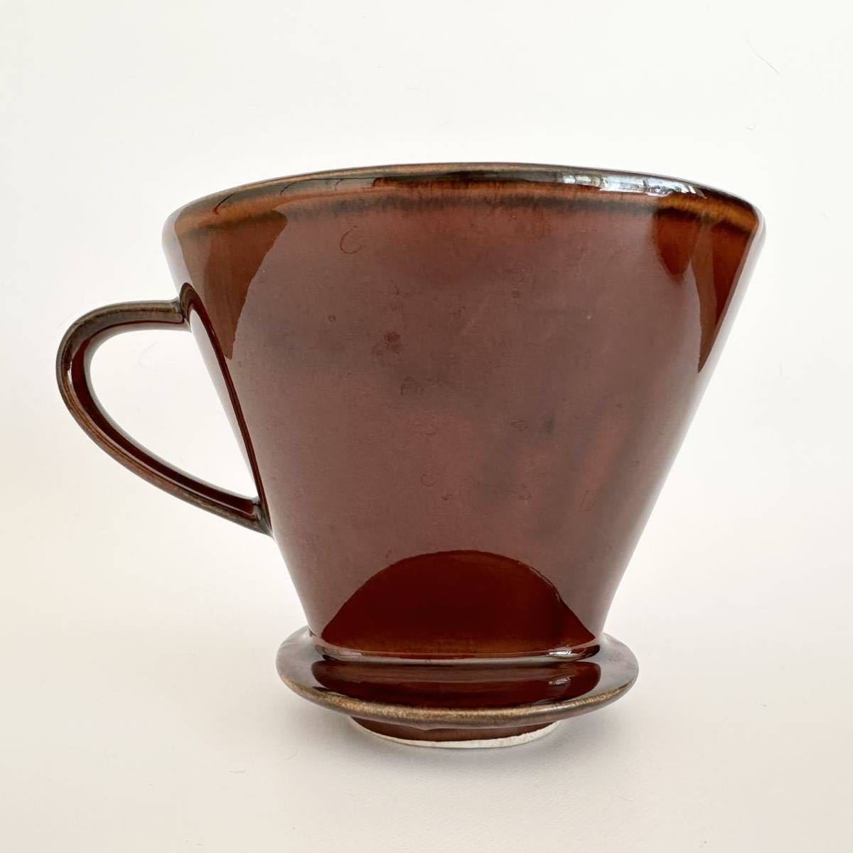 Melitta メリタ 1×4 陶器製 コーヒーポット ＆ コーヒードリッパー まとめ売り 昭和レトロ_画像4