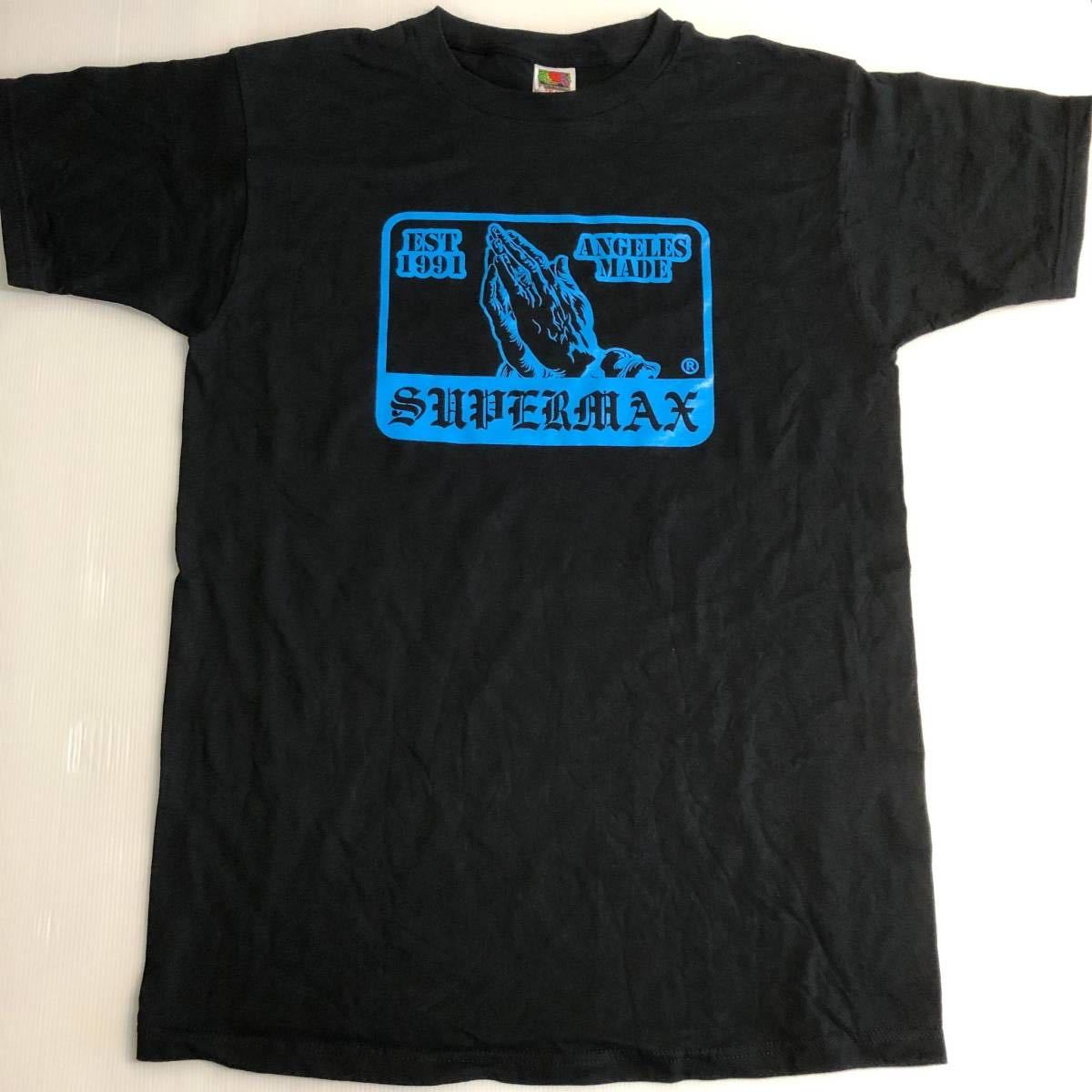 ◎ステッカー付!SUPERMAX HARDWARE L スーパーマックス OGTシャツ ブラック ロサンゼルス hardcore チカーノ Lowrider フルーツボディー_画像3