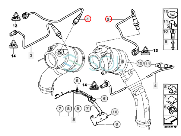 BMW E70 F15 F85 X5 E71 F16 F86 X6 O2センサー ラムダセンサー 左右共通 50iX M 11787576673 出荷締切18時_画像3