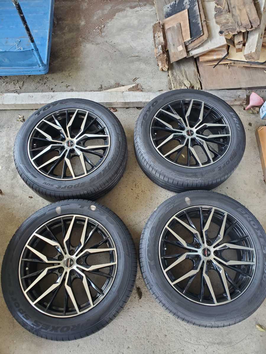 中古】ロクサーニ19インチ8J、45メッシュホイール5穴114.3★バリ溝toyo225/55R19loxarny★ハリアームラーノCX5CX7CX60CRV_画像1