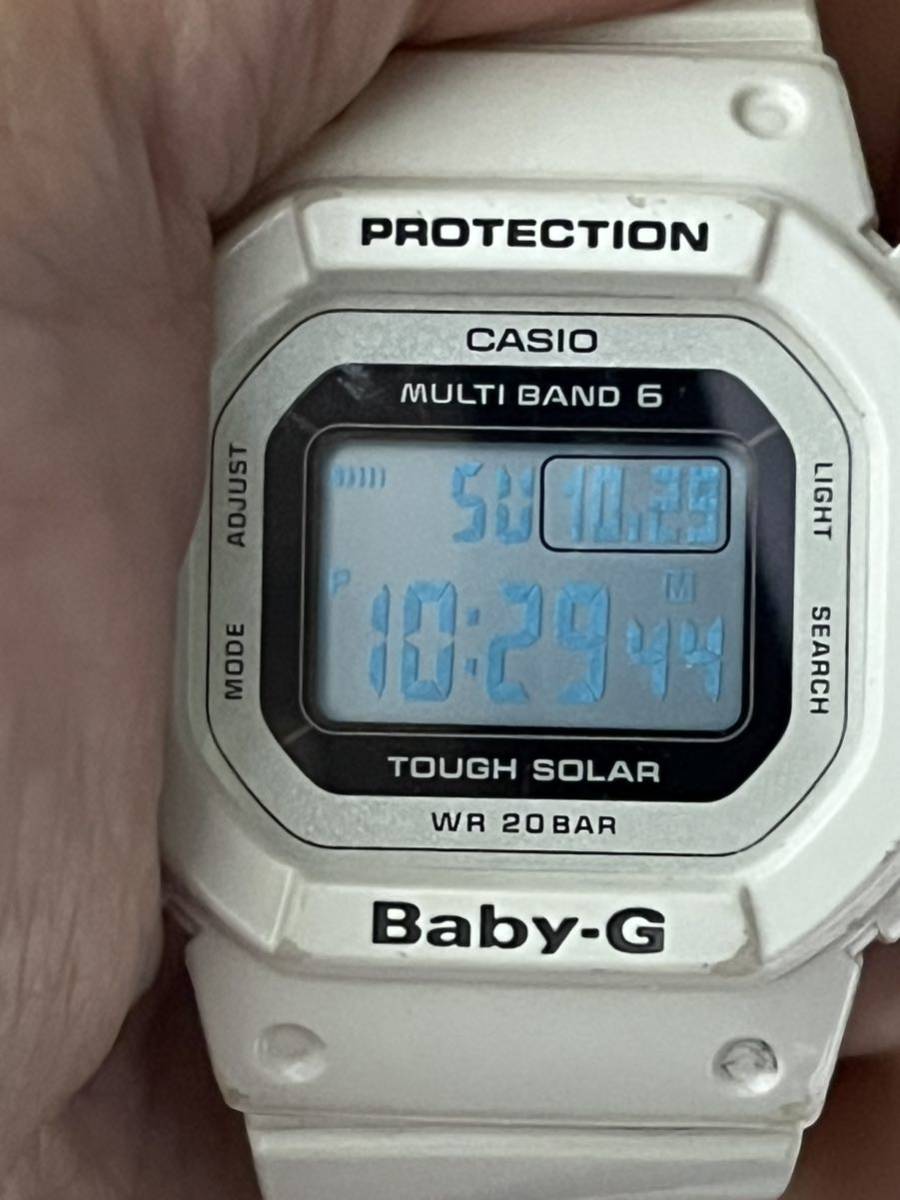 A3J011◆ カシオ CASIO Baby-G 白色 タフソーラー デジタル 腕時計 BGD-5000_画像5