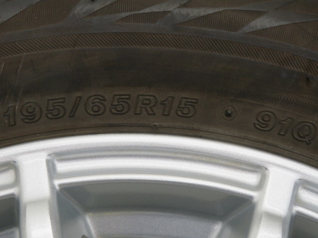 中古タイヤ ホイールセット 195/65R15 91Q 15インチ 15x6J +43 5穴 PCD100 ブリヂストン 冬 プリウス 送料無料 (沖縄、離島除く) a18822_画像8