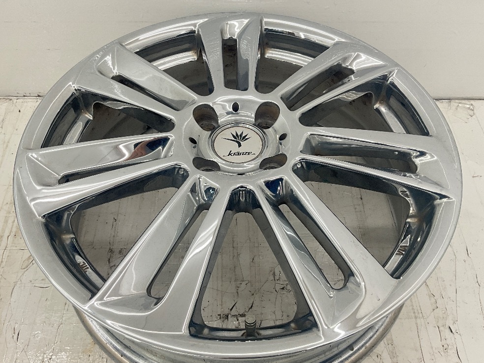 中古アルミホイール 4本セット 17×5.5J +45 4穴 PCD100 17インチ weds Kranze c886_画像4