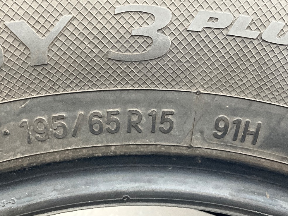 中古タイヤ 4本セット 195/65R15 91H トーヨー NANOENERGY 3PLUS 夏 サマー 195/65/15 ウィッシュ/ヴォクシー b4737_画像8