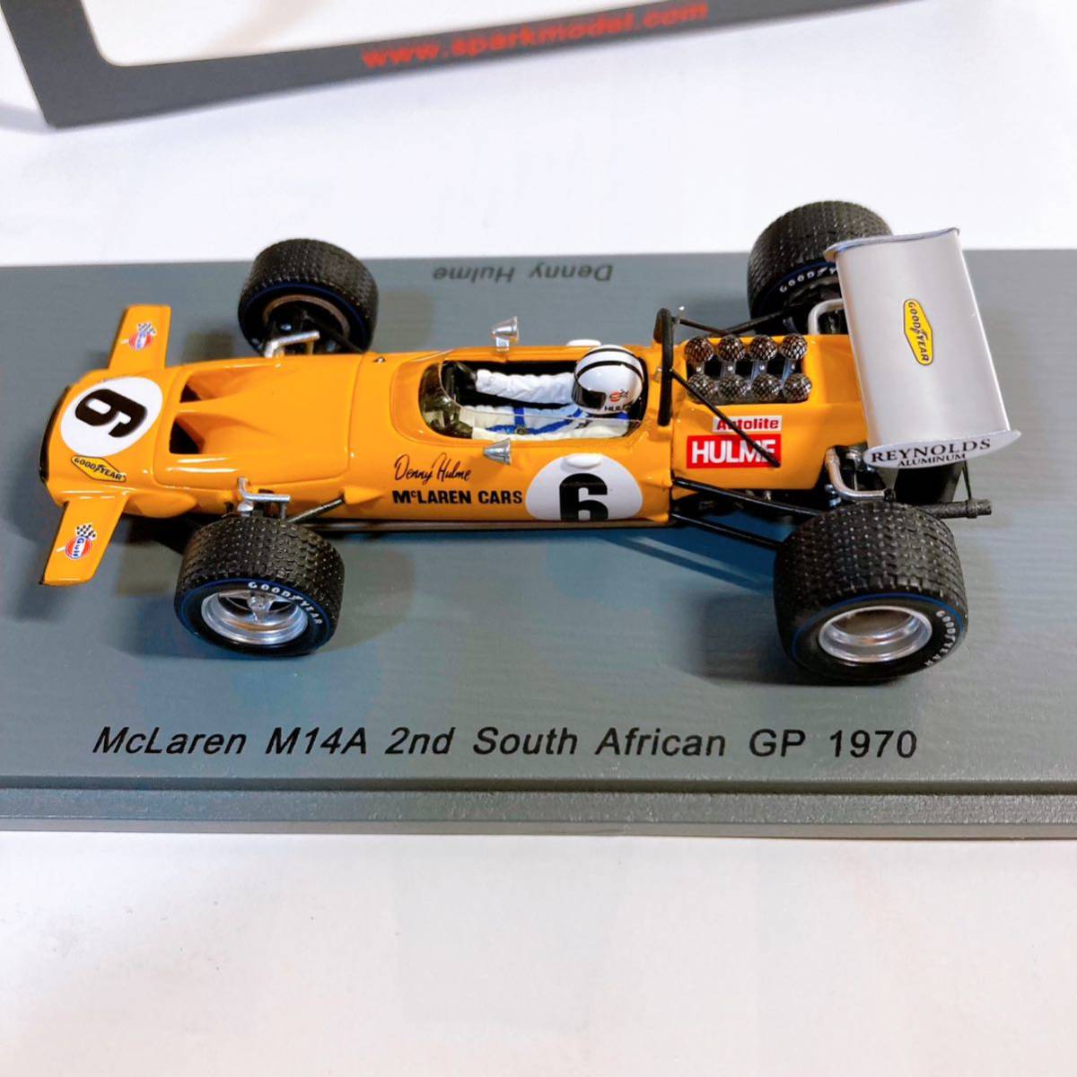 スパーク マクラーレン M14A 南アフリカGP #6 1970 1/43【Spark McLaren Denny Hulme】_画像3