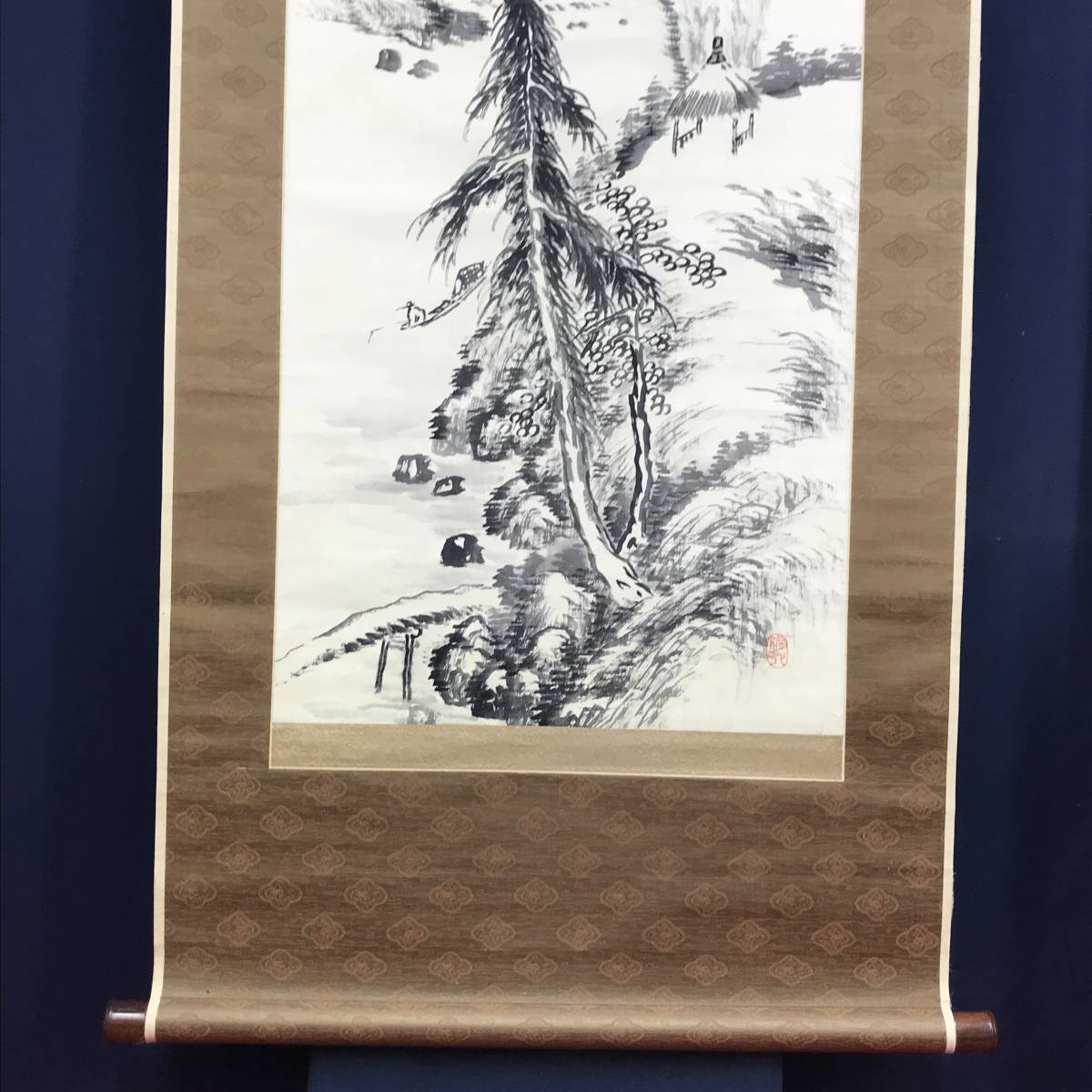真作田近竹邨山水釣舟画賛山水図漁舟図掛軸☆宝船☆AD490 売買 真作田近竹邨山水釣舟画賛山水図漁舟図掛軸☆宝船☆AD490 売買
