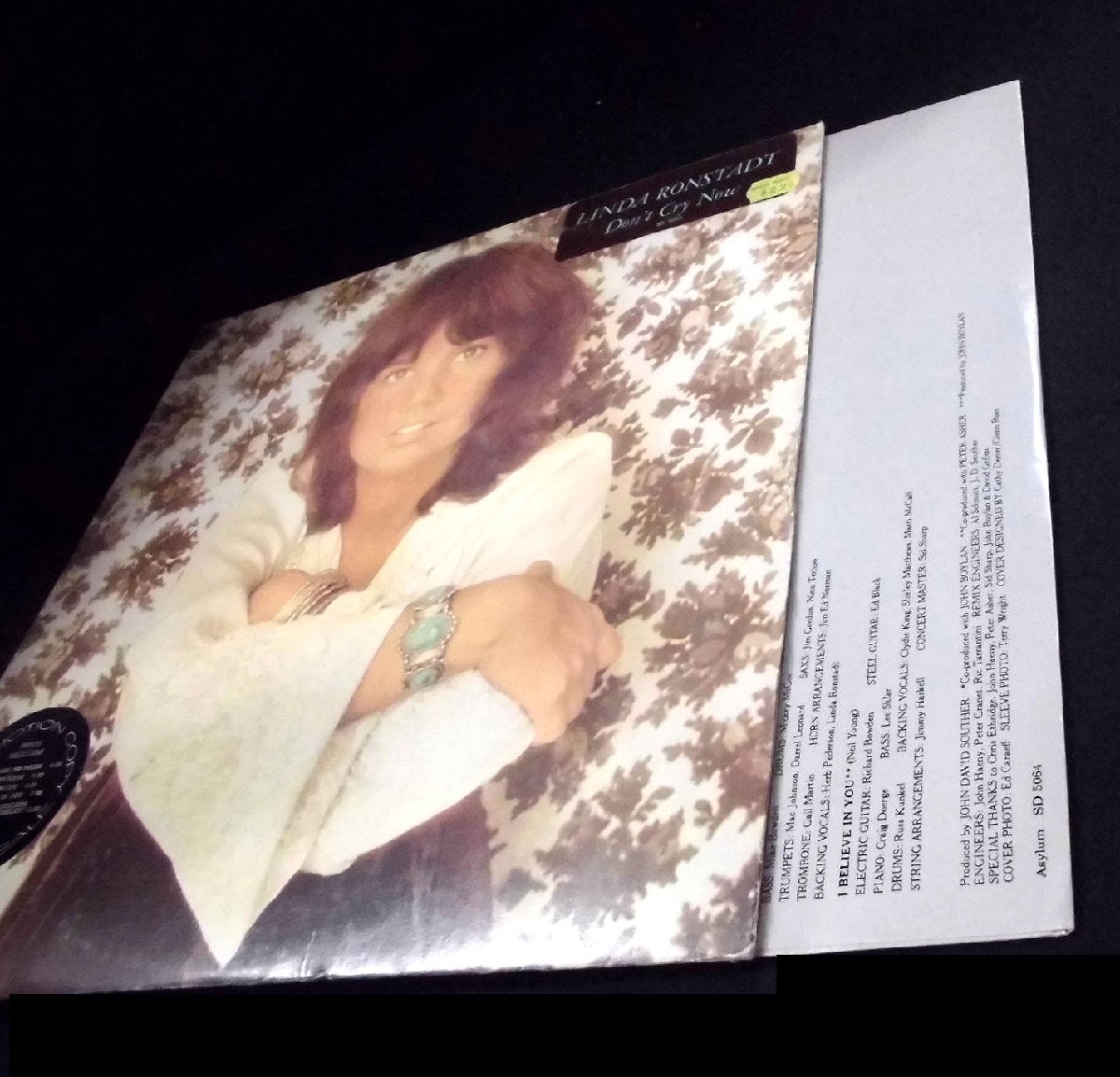 ●US-Asylum Recordsオリジナル””Promo White Labels,w/A1:B1 Copy!!”” Linda Ronstadt / Don't Cry Nowの画像6