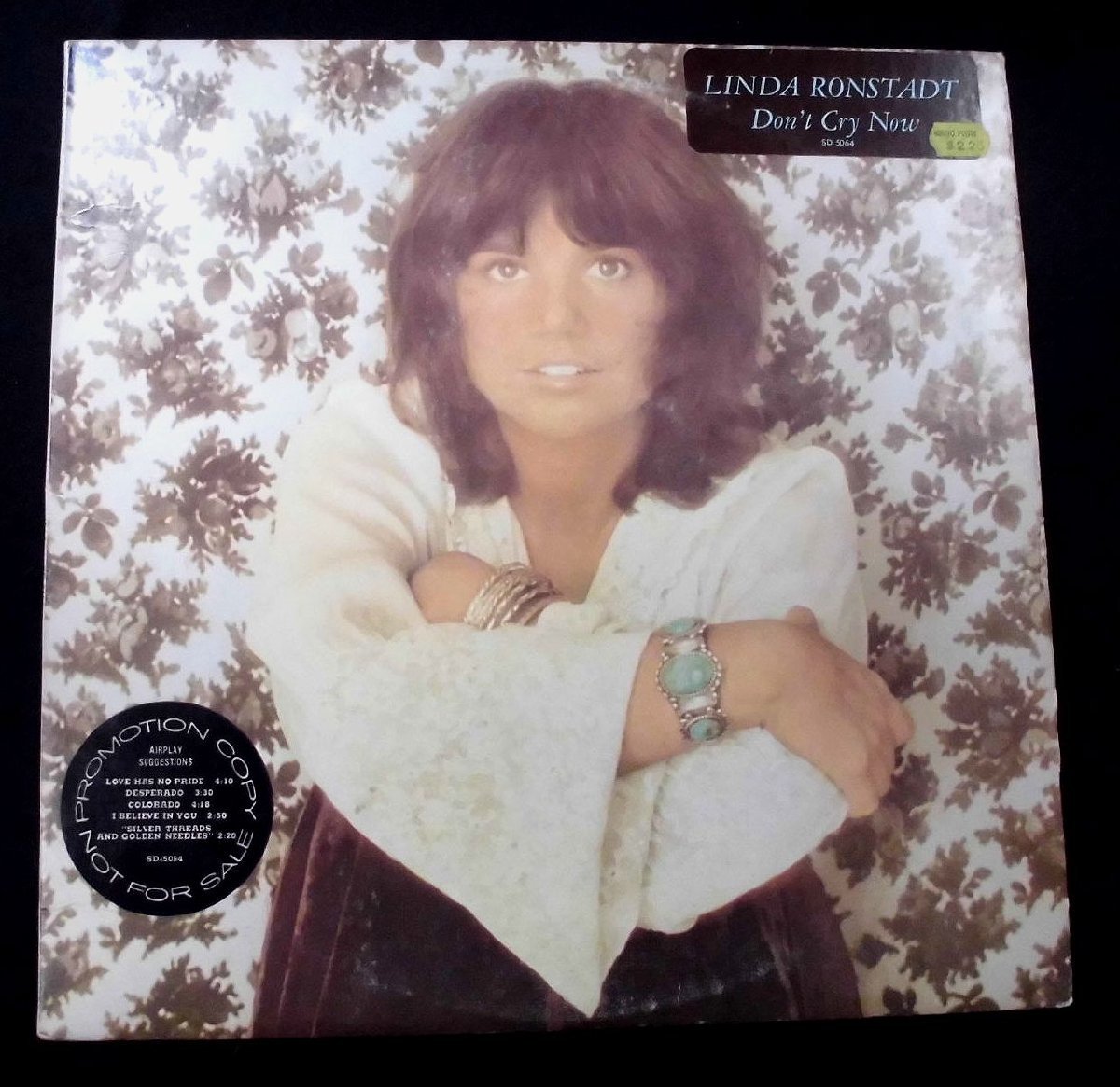 ●US-Asylum Recordsオリジナル””Promo White Labels,w/A1:B1 Copy!!”” Linda Ronstadt / Don't Cry Nowの画像1