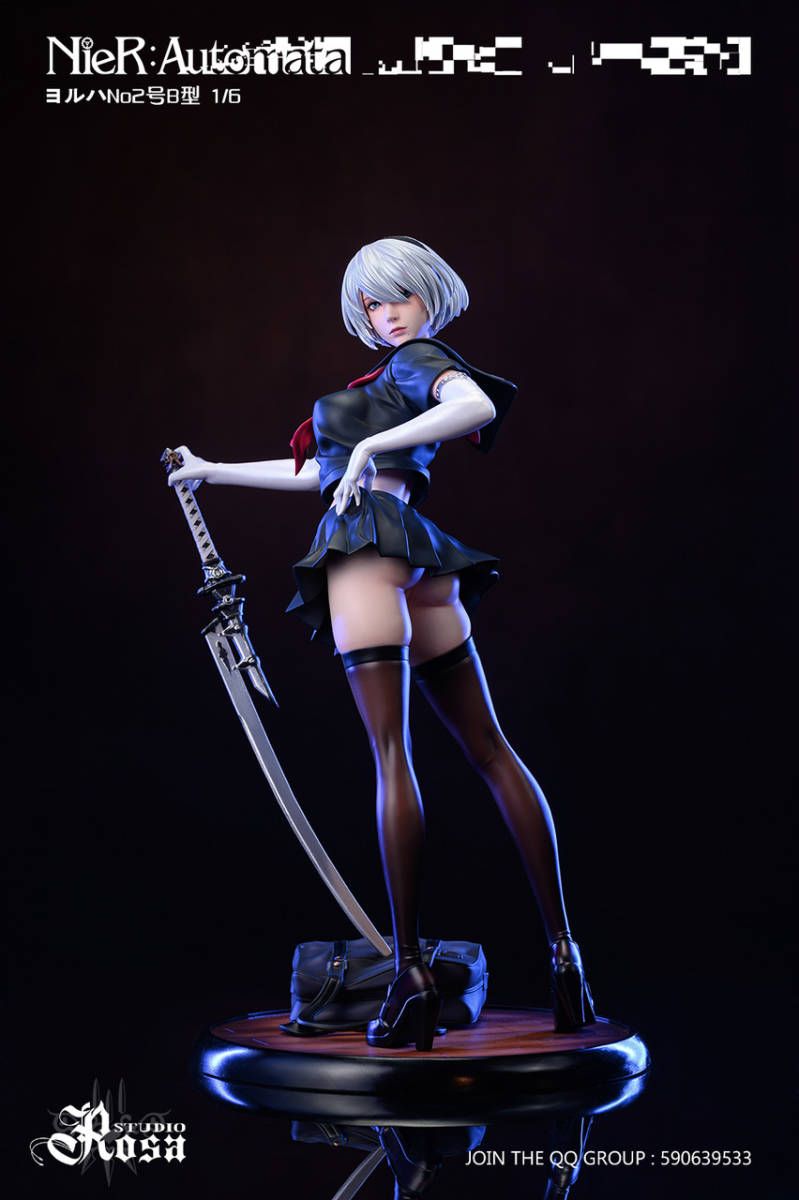 画像確認用) ニーアオートマタ 2B 女子高生Ver 塗装済み完成品 画像確認用) ニーアオートマタ 2B 女子高生Ver 塗装済み完成品