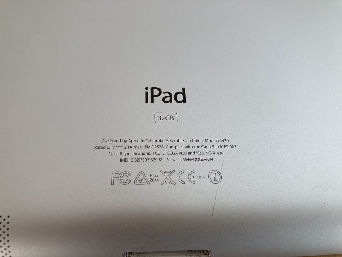 23-0212C ジャンク iPad (3rd generation) Wi-Fi + Cellular 32GB ソフトバンク iPad 第３世代_画像4