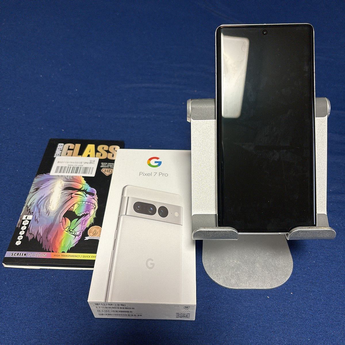 中古 美品 Google Pixel 7 pro snow 128GB simフリー カバーガラス付属