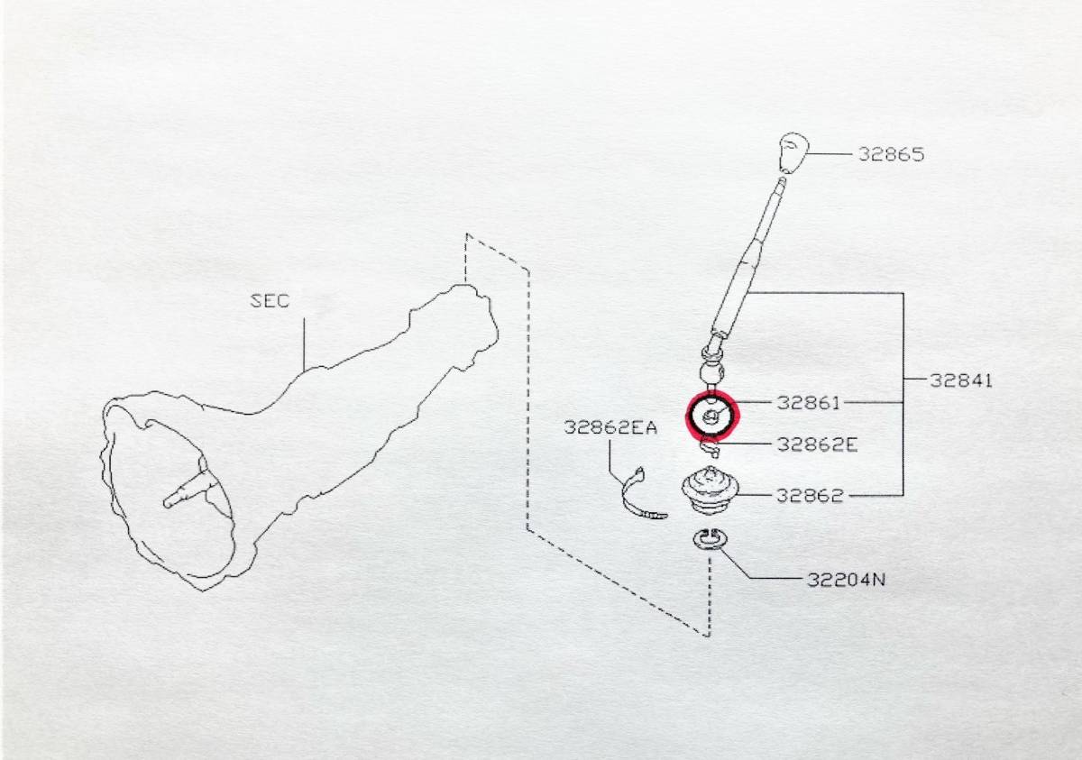 日産純正部品 シフトブッシュ ミッション スカイライン GTR RB20DET FS5R30A 4WD RB26DETT RB25DE ENR34 HNR32 BNR32 SR20DET 億兆雲_画像3