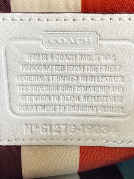 保存袋付き コーチ COACH ポピー シグニチャー ハンドバッグ レディース 型番 19034 美品_画像7