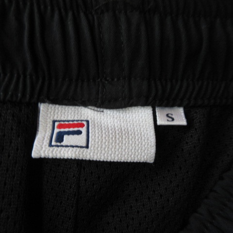 ○試着程度 FILA X-GIRL フィラ エックスガール◆ナイロンパンツ シャカシャカパンツ ロングパンツ 刺繍ロゴ◆レディース ブラック サイズ1_画像8