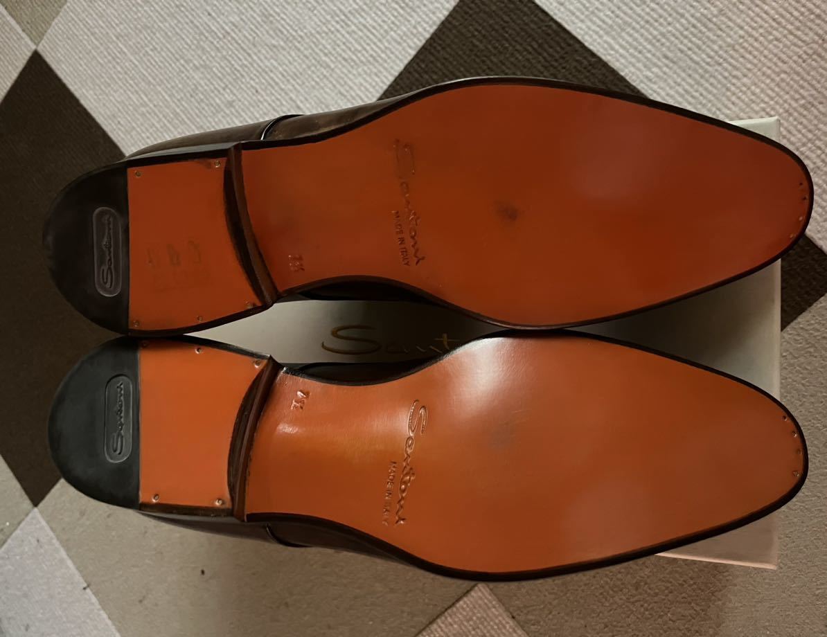 サントーニ　SANTONI ダブルモンク　ブラウン系　サイズUK7.5