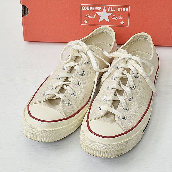 converse chuck taylor all star '70 CT70 チャックテイラー オールスター キャンバス ローカット パーチメント 26.5cm｜23j0567