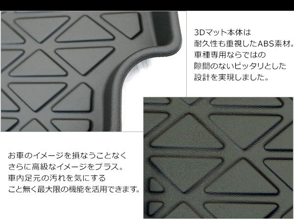 RAV4 50系 2列目 防水 3D ラバーマット 1pcs フロアマット インテリアマット ハードタイプ 汚れ防止_画像2