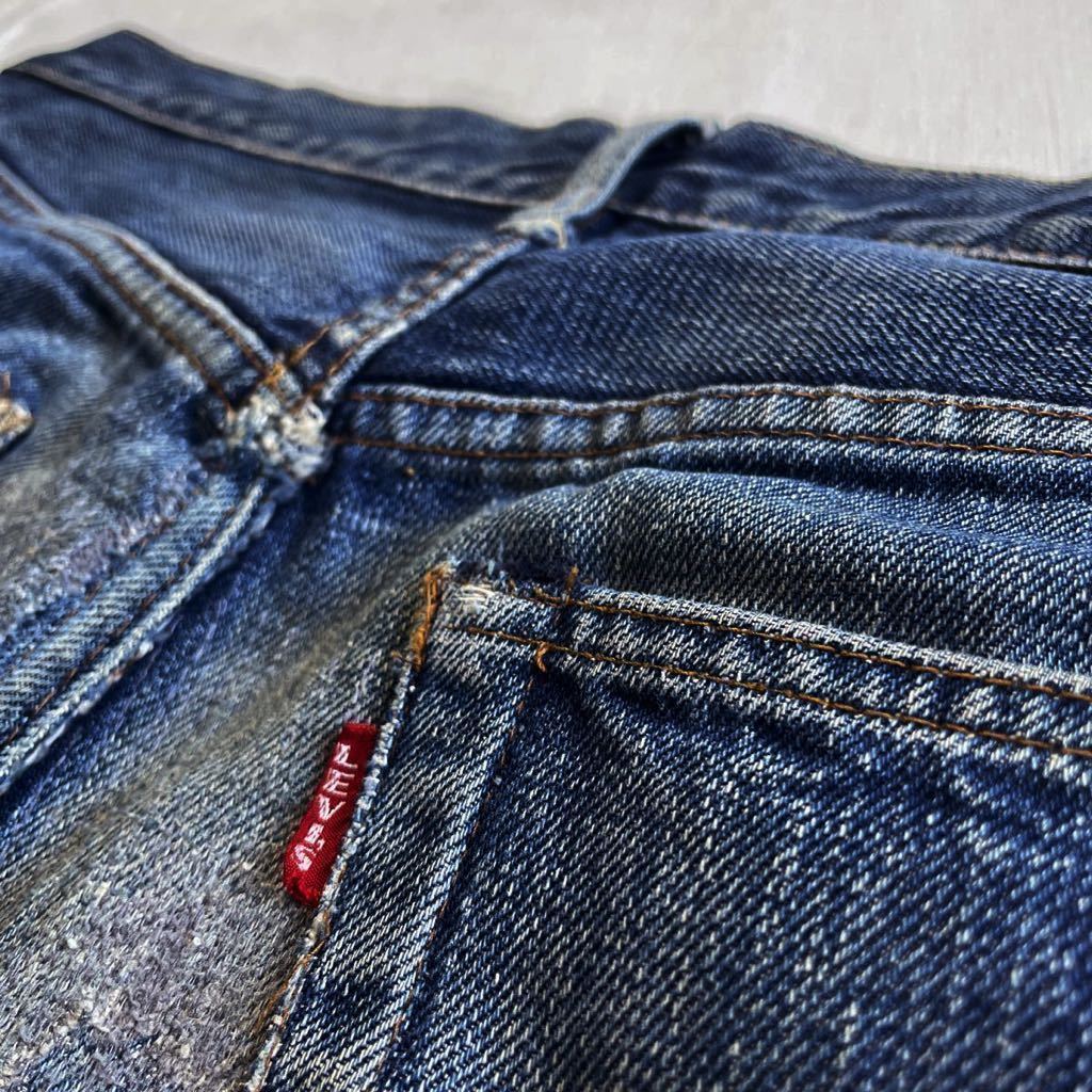 16ボタン☆ズレカン 60s LEVIS 501 初期ビッグE オリジナル ビンテージ リーバイス 501 BigE Wネーム タイプ物 501-501 ヒゲ ハチノス USA_画像5