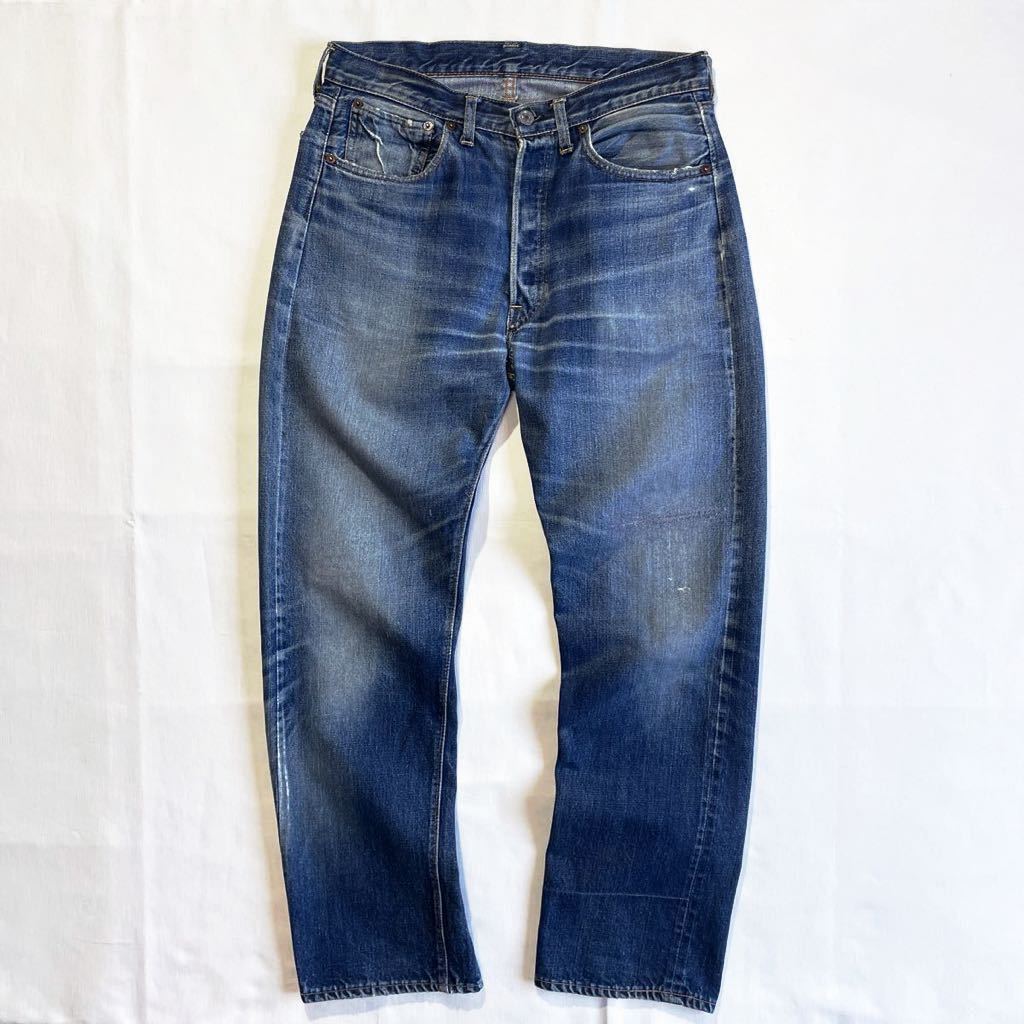 16ボタン☆ズレカン 60s LEVIS 501 初期ビッグE オリジナル ビンテージ リーバイス 501 BigE Wネーム タイプ物 501-501 ヒゲ ハチノス USA_画像1